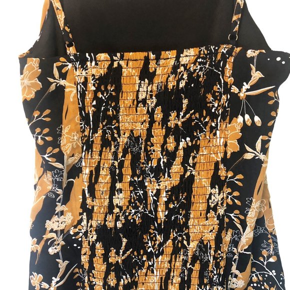 Papaya Black and Gold Floral Summer Dress Size Small - Picture 7 of 9